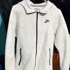 Nike Light Gray Full-Zip Hoodie